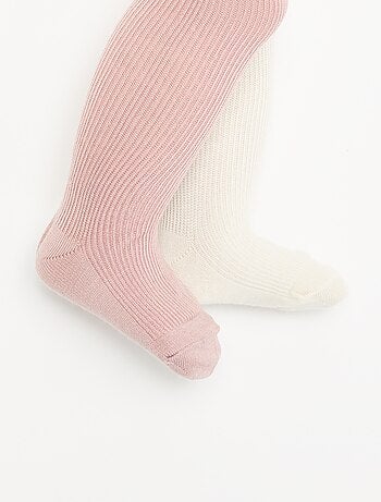 Lot de 2 paires de collants unis