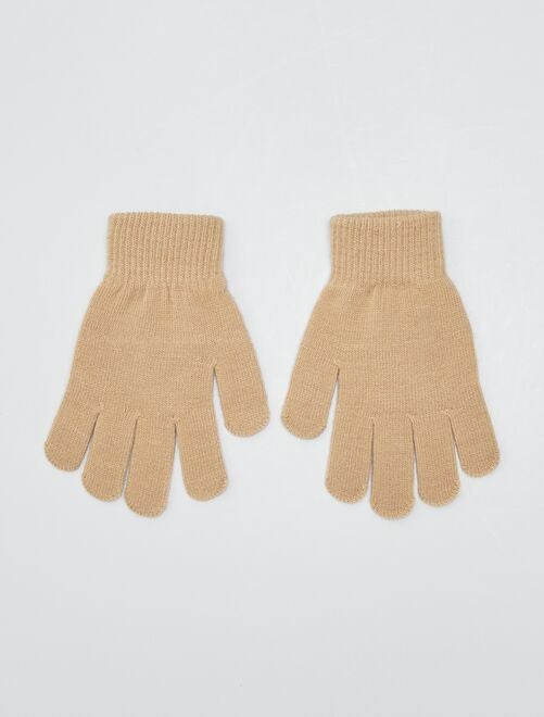 Paire de gants mitaines en sherpa - Blanc - Kiabi - 7.00€