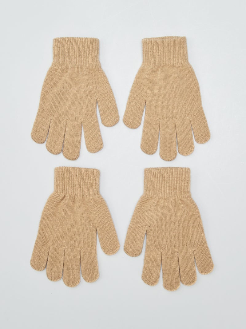Lot de 2 paires de gants CAMEL1 - Kiabi