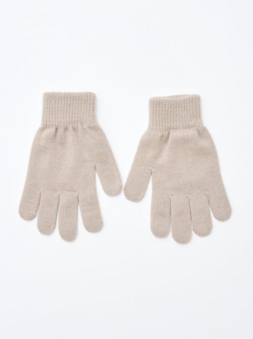 Lot de 2 paires de gants en maille - Kiabi