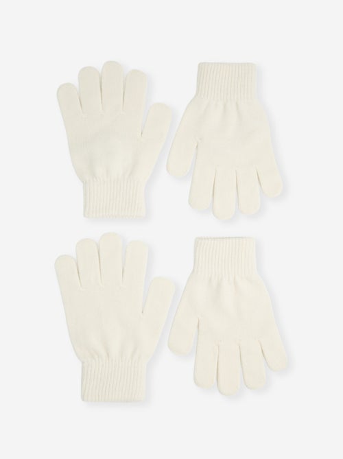 Lot de 2 paires de gants en maille - Kiabi