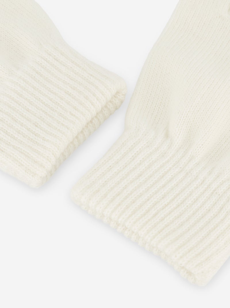 Lot de 2 paires de gants en maille Beige - Kiabi