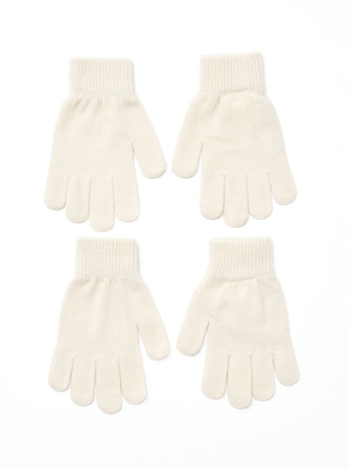 Lot de 2 paires de gants en maille - Kiabi
