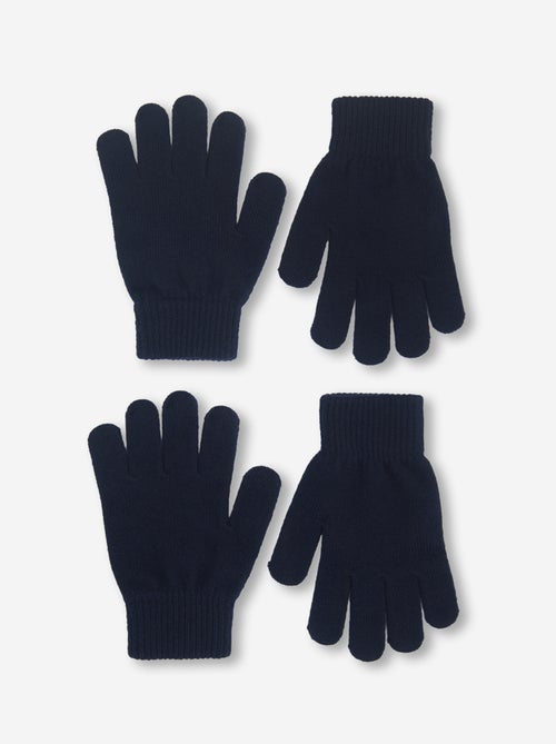 Lot de 2 paires de gants en maille - Kiabi