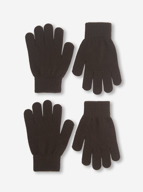 Lot de 2 paires de gants en maille - Kiabi