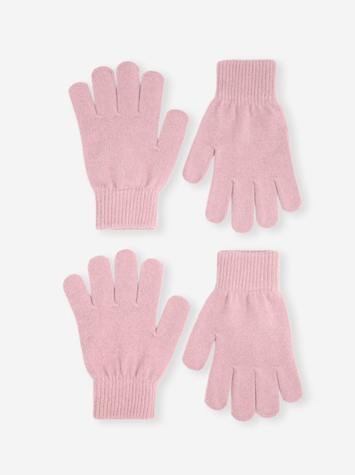 Lot de 2 paires de gants en maille - Kiabi