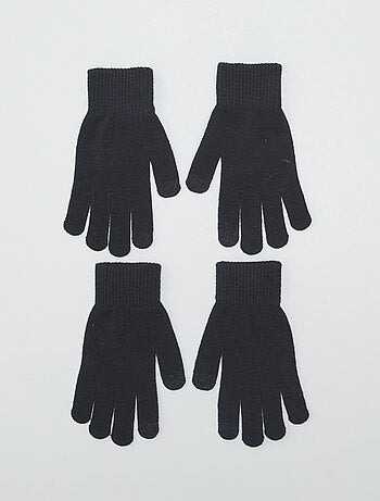 Lot de 2 paires de gants tactiles - Kiabi
