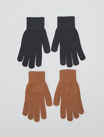 Lot de 2 paires de gants tactiles - Kiabi