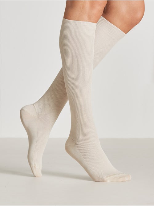 Lot de 2 paires de mi-bas 79% coton - DAXON - Kiabi