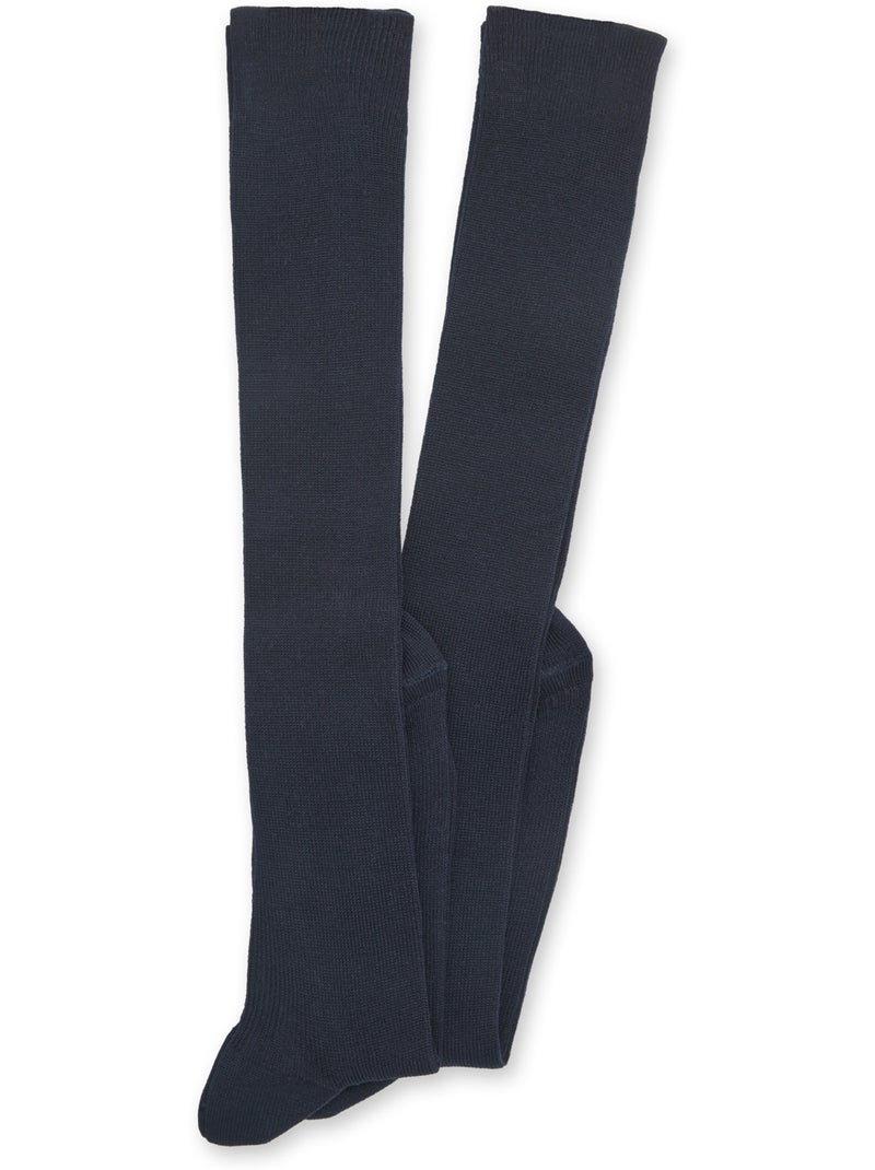 Lot de 2 paires de mi-bas 79% coton - DAXON Bleu marine - Kiabi