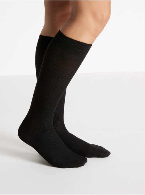 Lot de 2 paires de mi-bas 79% coton - DAXON - Kiabi