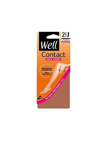 Lot de 2 paires de mi-bas contact