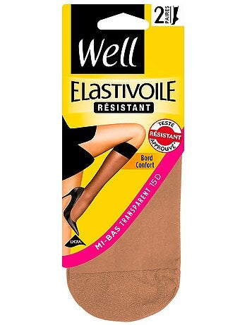 Lot de 2 paires de mi-bas ELASTIVOILE