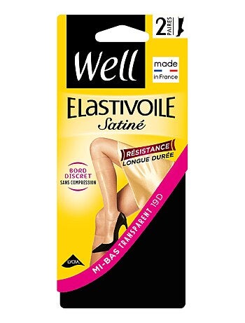 Lot de 2 paires de mi-bas ELASTIVOILE