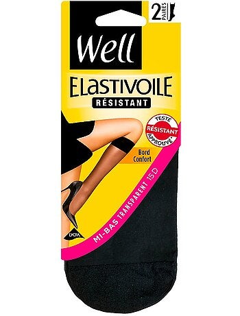 Lot de 2 paires de mi-bas ELASTIVOILE