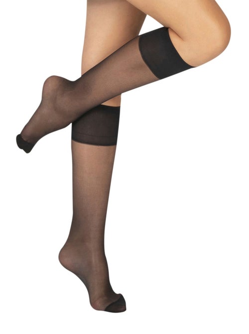 Lot de 2 paires de mi-bas ELASTIVOILE - Kiabi