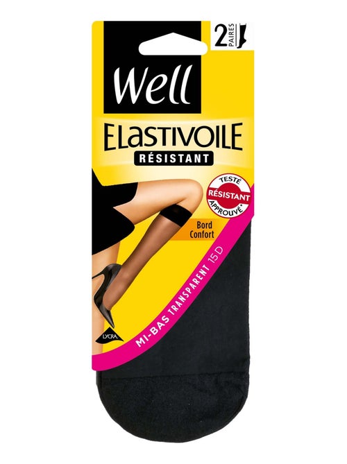 Lot de 2 paires de mi-bas ELASTIVOILE - Kiabi