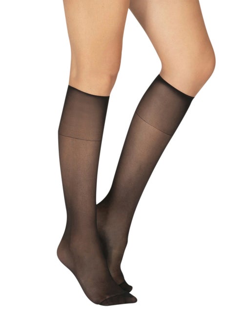 Lot de 2 paires de mi-bas ELASTIVOILE - Kiabi