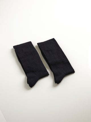 Lot de 2 paires de mi-bas laine et coton