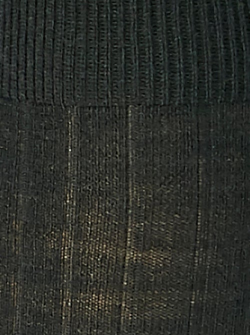 Lot de 2 paires de mi-bas mélange laine Mérinos côte Derby - Damart - Kiabi