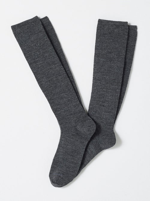 Lot de 2 paires de mi-bas mixtes Thermolactyl et laine - Damart - Kiabi