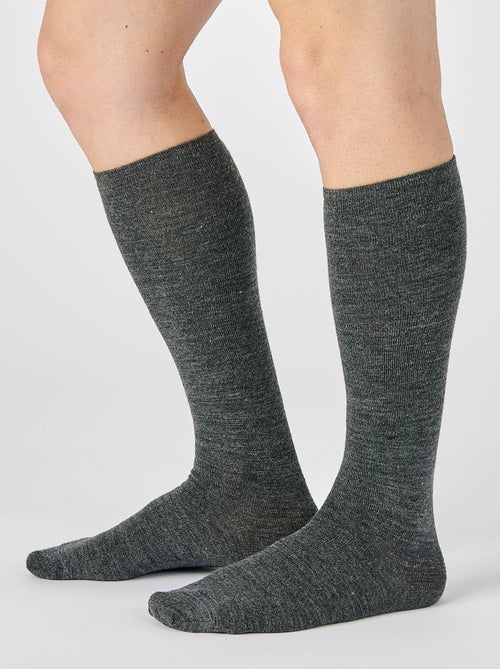 Lot de 2 paires de mi-bas mixtes Thermolactyl et laine - Damart - Kiabi
