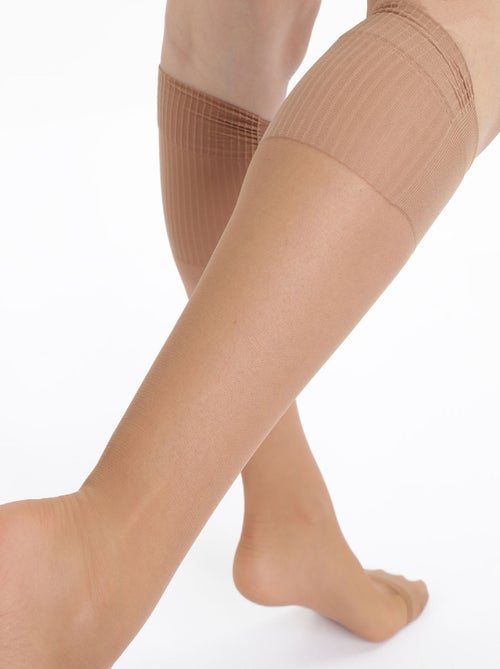 Lot de 2 Paires de Mi-Bas Transparent  - 20D Absolu Flex - Kiabi