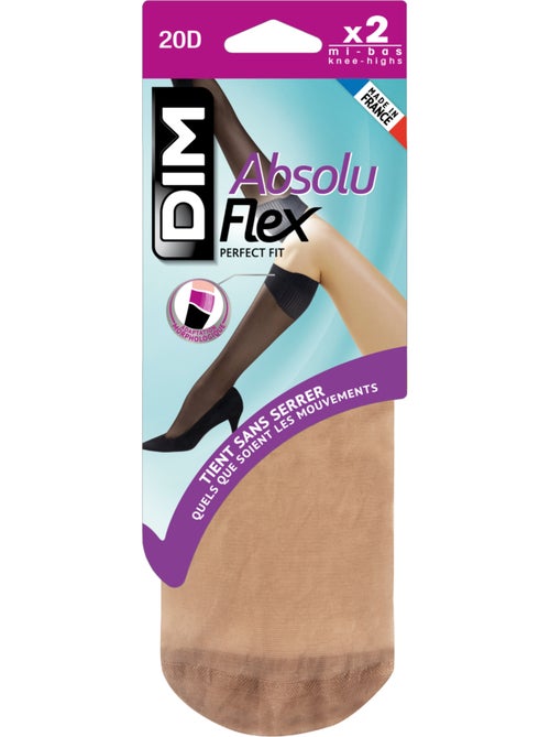 Lot de 2 paires de Mi-Bas Transparent 20D Absolu Flex - Kiabi Lot de 2 paires de Mi-Bas Transparent 20D Absolu Flex - Kiabi