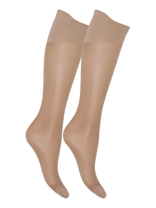 Lot de 2 paires de Mi-Bas Transparent 20D Absolu Flex - Kiabi