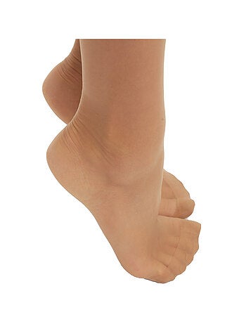 Lot de 2 paires de Mi-Bas Voile Brillant Transparent 15D Sublim