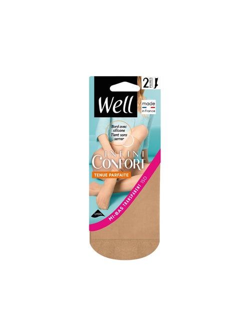 Lot de 2 paires de mi-bas WELL INFINI CONFORT - Kiabi