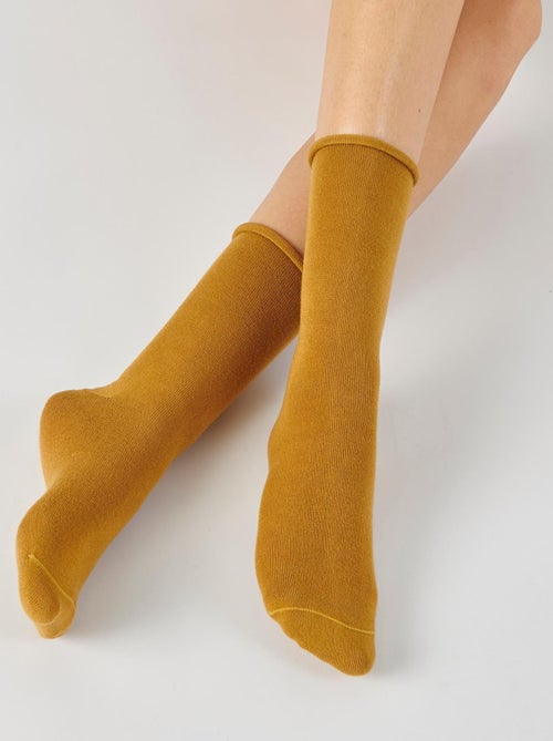Lot de 2 paires de mi-chaussettes 9% cachemire - Damart - Kiabi