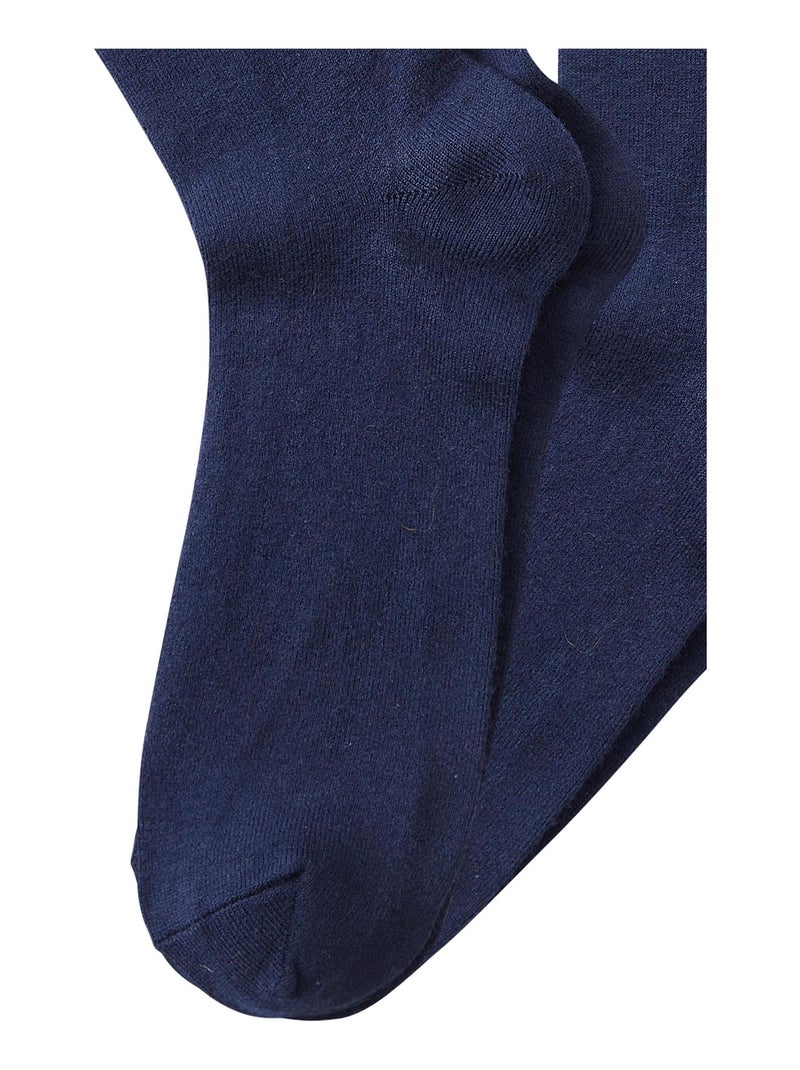 Lot de 2 paires de mi-chaussettes avec cachemire - Damart Bleu marine - Kiabi
