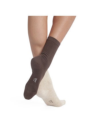 Lot de 2 Paires de Mi-Chaussettes Basique Coton