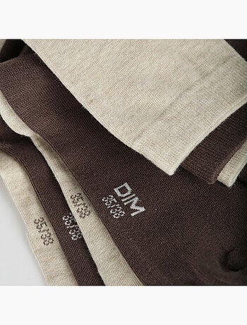 Lot de 2 Paires de Mi-Chaussettes Basique Coton