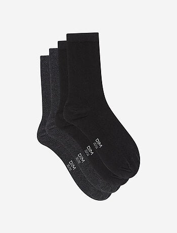 Lot de 2 Paires de Mi-Chaussettes Basique Coton