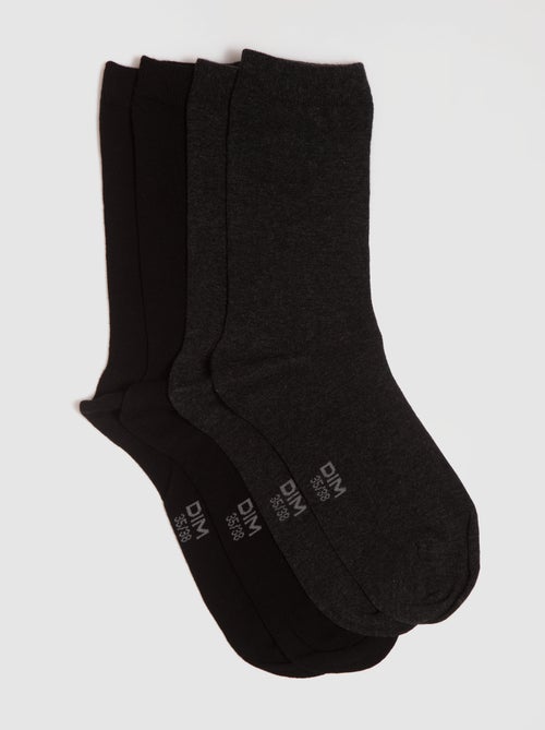 Lot de 2 Paires de Mi-Chaussettes Basique Coton - Kiabi