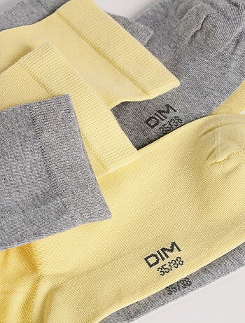 Lot de 2 Paires de Mi-Chaussettes Basique Coton