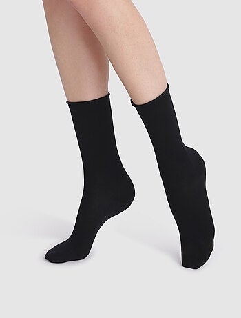 Lot de 2 Paires de Mi-Chaussettes Basique Coton