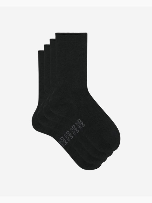 Lot de 2 Paires de Mi-Chaussettes Basique Coton - Kiabi
