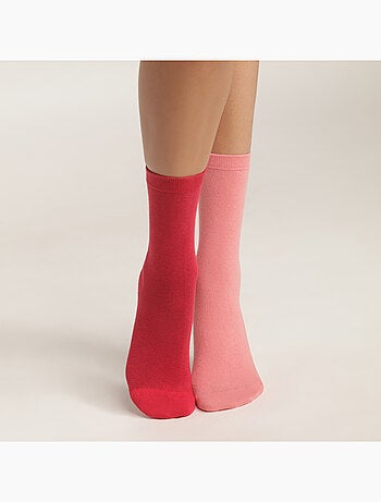 Lot de 2 Paires de Mi-Chaussettes Basique Coton