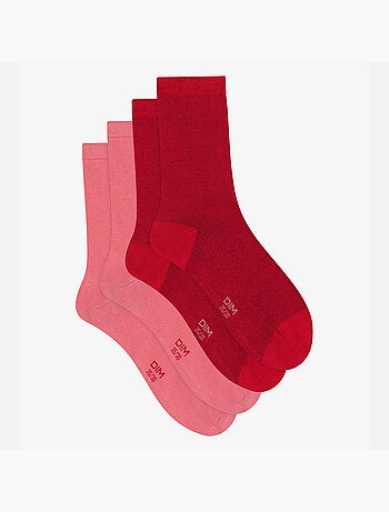 Lot de 2 Paires de Mi-Chaussettes Basique Coton
