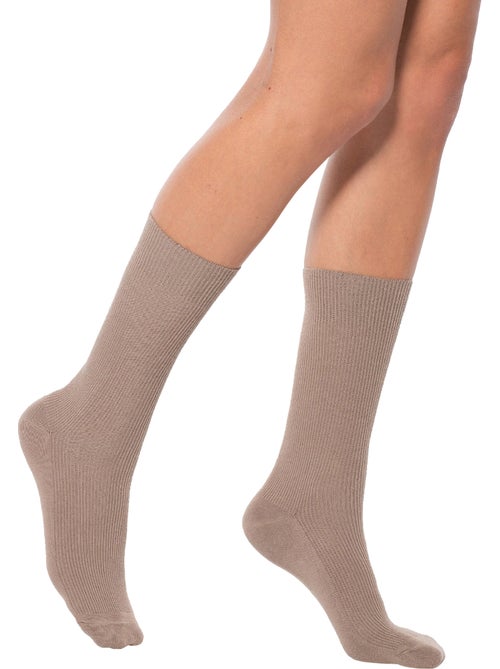 Lot de 2 paires de mi-chaussettes coton - DAXON - Kiabi