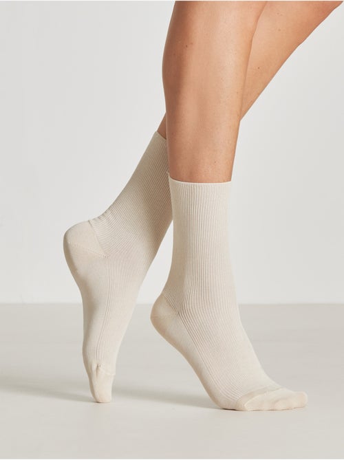 Lot de 2 paires de mi-chaussettes coton - DAXON - Kiabi
