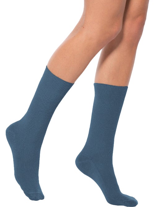Lot de 2 paires de mi-chaussettes coton - DAXON - Kiabi