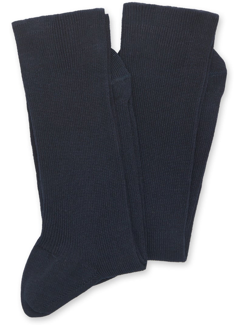 Lot de 2 paires de mi-chaussettes coton - DAXON Bleu marine - Kiabi