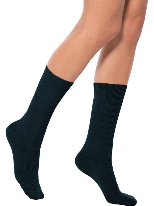 Lot de 2 paires de mi-chaussettes coton - DAXON - Kiabi