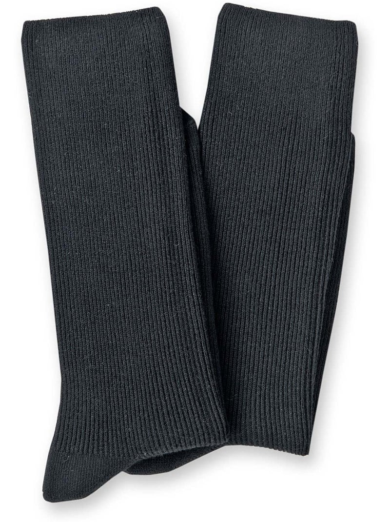 Lot de 2 paires de mi-chaussettes coton - DAXON Noir Noir - Kiabi