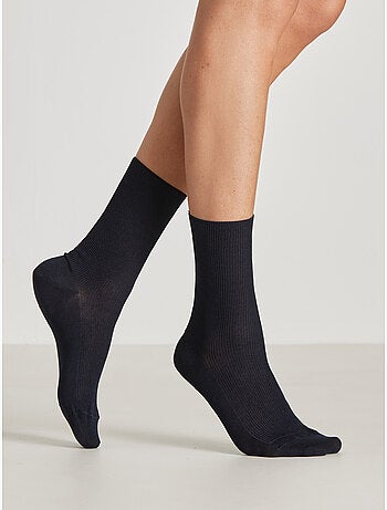 Lot de 2 paires de mi-chaussettes coton