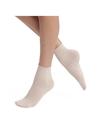 Lot de 2 paires de mi-chaussettes coton Mode